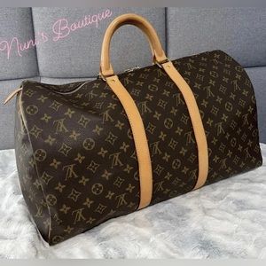 100% Authentic Louis vuitton Monogram Keepal 50 travel Bag